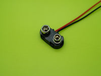 9V CONNECTOR - 20AWG SILICONE WIRE 6"